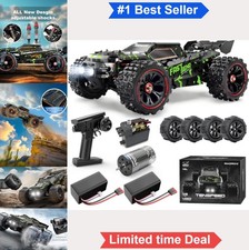 Brushless RC Truck 1/14 4x4 Offroad Waterproof 50 mph 3S Battery All Terrain