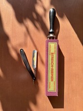 Dovo Prima Silver Steel 5/8 –Solingen Rasierer, Ebenholz, 24K Goldverzierung SET