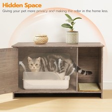 HOOBRO Cat Litter Box Enclosure Hidden Litter Box Furniture Litter Box Enclosure