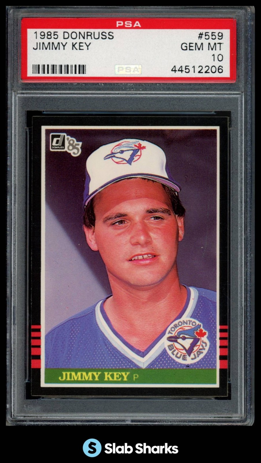 1985 DONRUSS #559 JIMMY KEY RC ROOKIE PSA 10