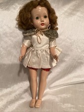 Vintage Doll Effanbee 14 She Has Open Shut Blue Eyes Head Turns Feet Move