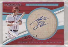 2018 Panini Immaculate Rookie Bats Blue 4/10 Andrew Stevenson #RB-AS Auto 0s5
