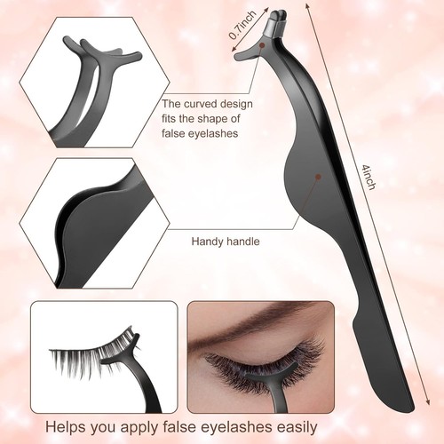 5 Pieces Eyelash Curler Set Include Curlers with 10 Rose Gold, Black - Picture 5 of 6