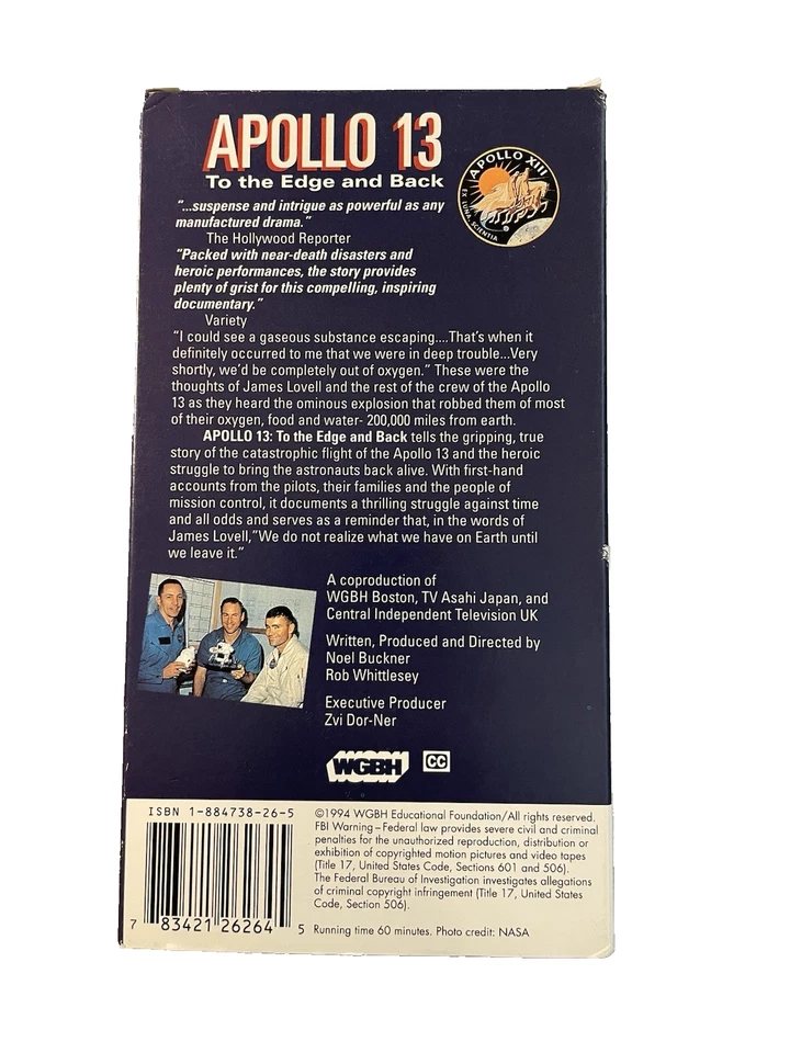 Apollo 13: To the Edge and Back VHS Tape Documentary 1994 Space Astronauts - Image 2 of 4