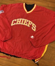 Vintage Kansas City Chiefs Starter Reversible Pullover Jacket Mens 2XL PRO Line