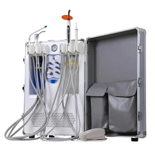 Portable Dental Mobile Delivery Unit Strong Suction System Air Compressor CE FDA