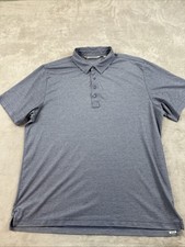 Travis Mathew Shirt XL Golf Polo Activewear Gray Performance Pima Cotton EUC