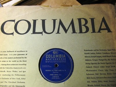 GYORGY SANDOR Hungarian PIANO Chopin Barcarolle F Sharp Major COLUMBIA 72832-D