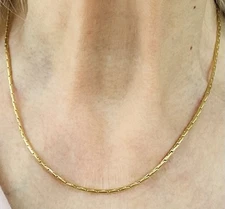 Chaumet French 18k Yellow Gold  11.6 Grams 1.63 mm Round  Snake Chain Necklace