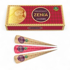 100 Natural Henna Hair Dye Cones - Dark Reddish-Brown, Pack of 3, 25g Each