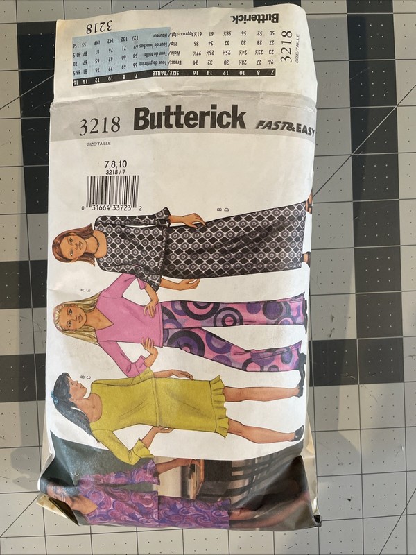 Cut VINTAGE 2001 Butterick 3218 Girls Size 7 8 10 Sewing Pattern