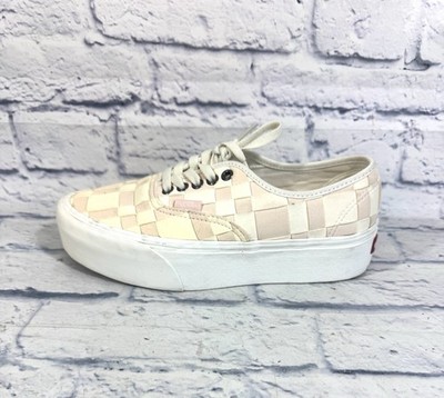 Vans Woven Check Authentic Stackform Sneakers W 9/M 7.5 Platform Lace Up