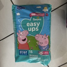 Pampers Easy Ups Girl's Training Underwear Sz 7 5T-6T 41 lbs