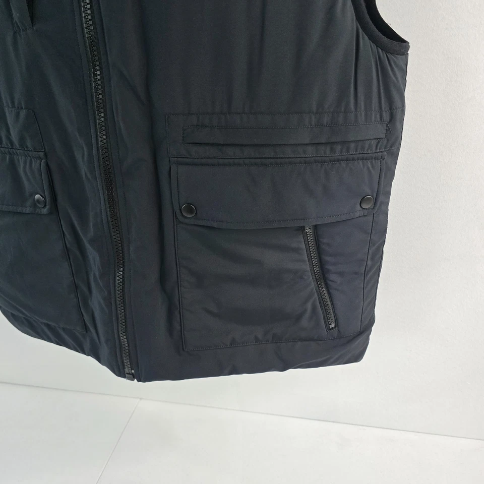 Lacoste puffer vest pockets black button 54/6 mens 7022 - Image 3 of 4