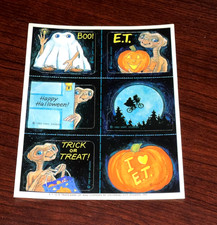 Vintage Hallmark Halloween E.T. Sticker Sheet