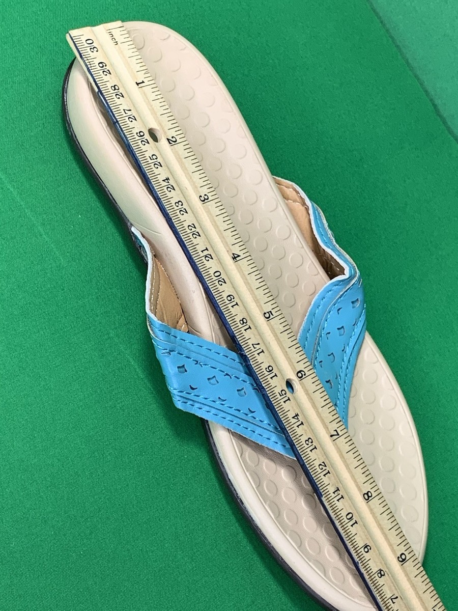 SUMMER SANDAL Blue Color V Sandals Women Sz 6 Slip On Comfort