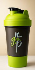 Plastic Shaker Sipper Gym Bottle Yellow And Black 650 Ml v092