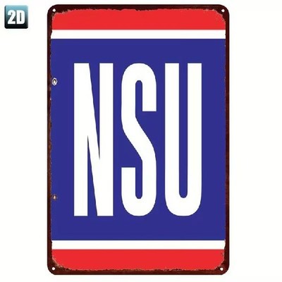 Blechschild NSU Motorenwerke Vintage  Nostalgie Metallschild TEL4758