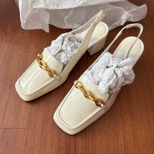 Jimmy Choo Diamond Tilda 45MM Patent Leather Slingback Loafers