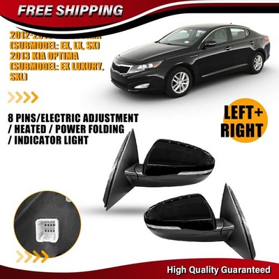 For Kia Optima 2012-2013 Pair Door Mirror Left & Right Power Folding Heated