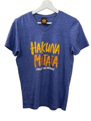 Disney Lion King Hakuna Matata Women s Small Blue Graphic Tee Shirt