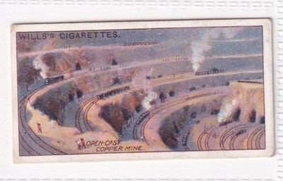1916 Copper Open Cast Mine Rio Tinto Spain Mining Card