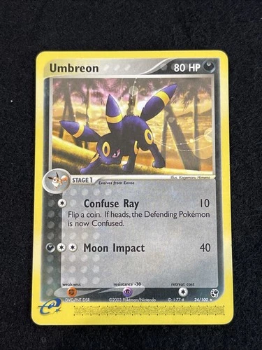 Umbreon 24/100 Sandstorm Non-Holo Vintage Pokemon Card 2003