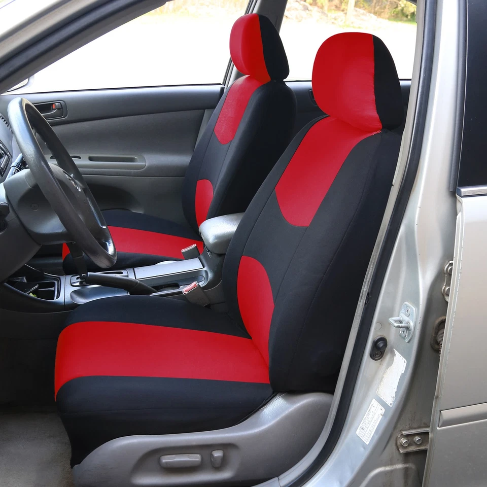 Fundas de asiento de coche FH Group para furgoneta SUV de 3 filas y 7 plazas ajuste universal rojo negro Foto 4 de 4