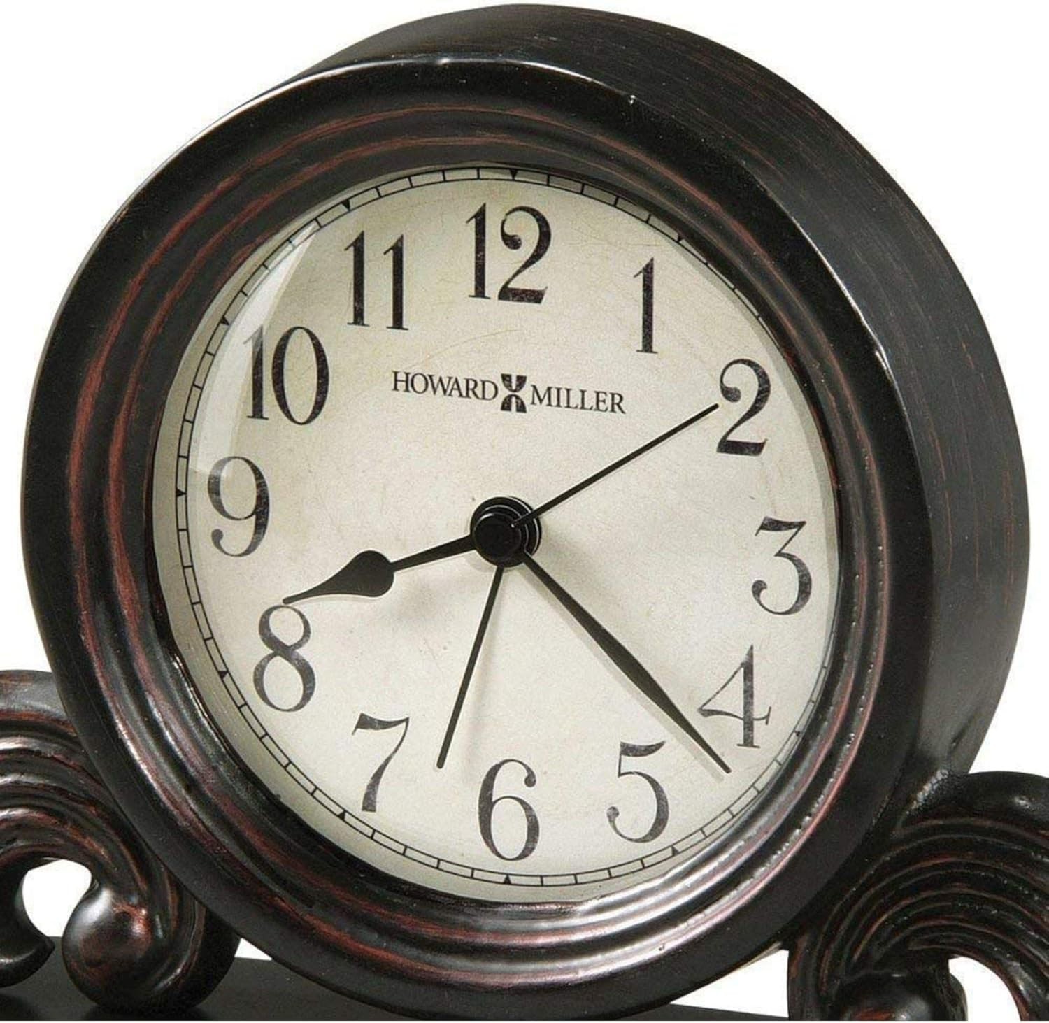 Howard Miller Bishop Table Clock - Vintage Quartz Movement with Wooden and Metal