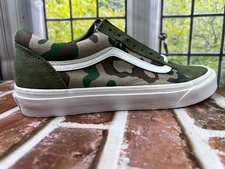 Vans Off The Wall Old Skool Camo Canvas Suede Skate 508731 8.5 men 10 women New