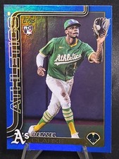 DENZEL CLARKE /150 Topps RC Blue Rainbow Foil OAKLAND A'S #US14 2025
