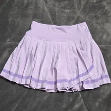 Yogalicious Girls Purple Pleated Jersey Tennis Skort Pull-On Size S 7-8 