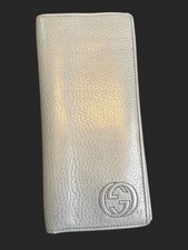 Pre-owned Gucci GrayContinental Folding Wallet for Women with Credit Card Slots