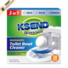 20 Pack Automatic Toilet Bowl Cleaner Tablets Bleach Deodorizing Tank Clean XL