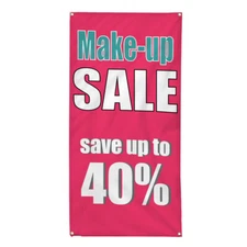 Vertical Vinyl Banner Multiple Sizes Make - up Deal save up to 40% Business