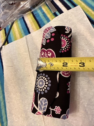 Vera Bradley Sunglasses Eyeglasses Case Black Pink Purple Magenta Floral Magnet - Picture 10 of 10