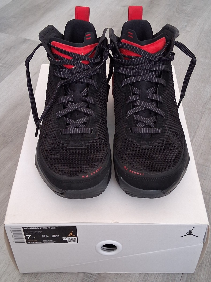 Nike Air Jordan XXXVII (GS) Black Red Big Kids Basketball Sneakers