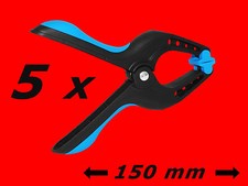 5 x Power Federzwinge Klemmzwinge Leimzwinge Einhand Schraub Zwinge Gr.3 - 150mm
