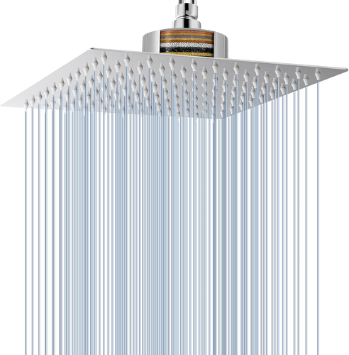 Rain Shower Head with Filtered - High Flow Large Rainfall Shower Heads Made of S - Picture 8 of 12