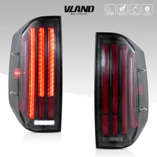 VLAND LED Tail Lights For 2014-2021 Toyota Tundra DRL Brake Lamp Clear Animation