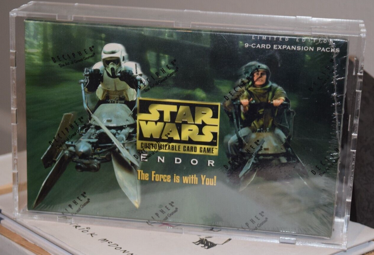 star wars ccg endor booster box Ashes of the Empire Unlimited Carbonite The Star Wars Universe comes alive as the Rebel Alliance battles against the unrelenting power of the Galactic Empire. Endor Limited | Wookieepedia |