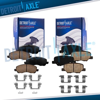 Front & Rear Ceramic Brake Pads Kit for Mitsubishi Outlander with Manual Parking