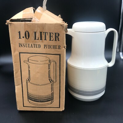 VINTAGE 1,0 1 LITER ISOLIERTER KRUG KRUG INTERPUR GETRÄNKE FLÜSSIGKEITSSPENDER FLASCHE