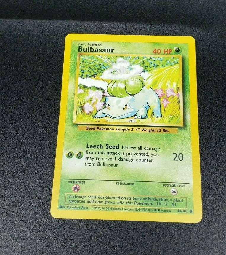 Pokemon Base Set Bulbasaur #44