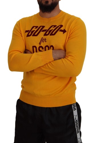 DSQUARED2 Sweater Orange Wool Long Sleeves Men Pullover IT48/US38/M RRP 660usd - Picture 5 of 10