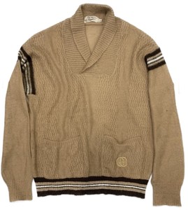 Hombre Vintage Logo GG Gucci década de 1970 Suéter a Rayas cuello en V Manga Larga Talla 50 | eBay