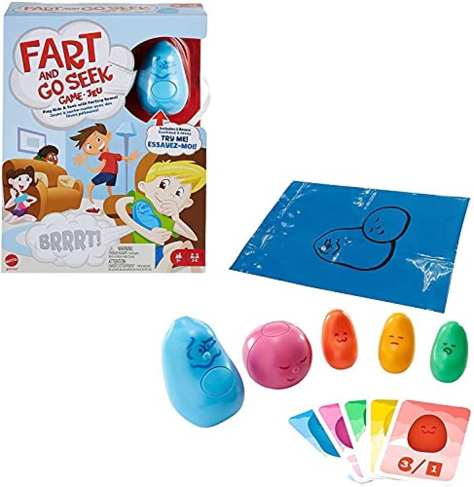 Mattel Games- Fart And Go Seek Kids Game, Multicolore, GYJ80 - NUOVO