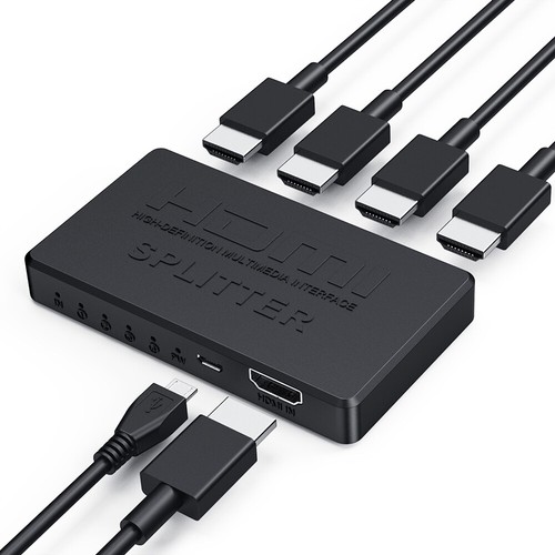 HDMI Splitter 1 in 4 uscite 4K HD 1080P adattatore switcher video per HDTV PS4 Xbox - Foto 17 di 21