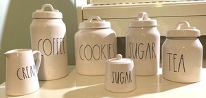 Download Rae Dunn Bundle Set LL- COOKIES COFFEE TEA SUGAR CREAM | eBay