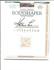Kathie Lee Silky Sheer Bodyshaper Pantyhose Ivory Med/Tall New